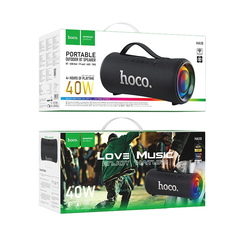 Hoco HA10 Oleada Outdoor 40W Bluetooth Speaker Black