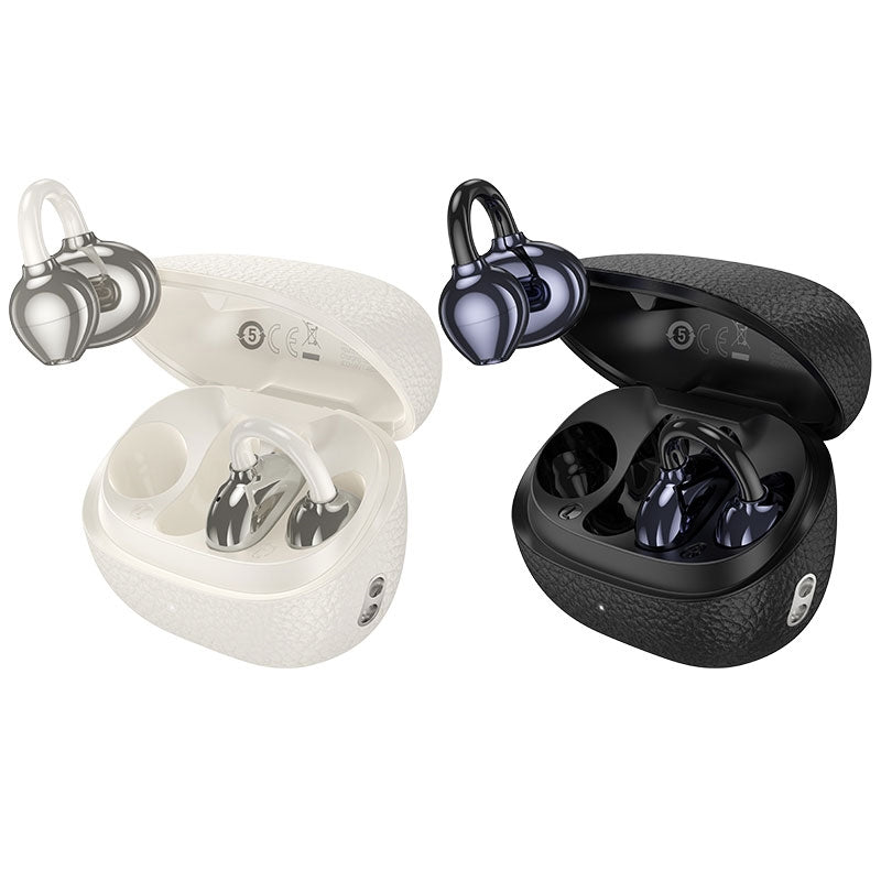 Hoco EA5 Duke Clip-on True Wireless BT Headset Milky White