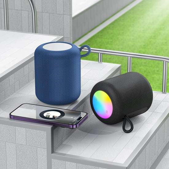 Hoco HC30 Oceano Colourful LED Touch Button BT Speaker Blue