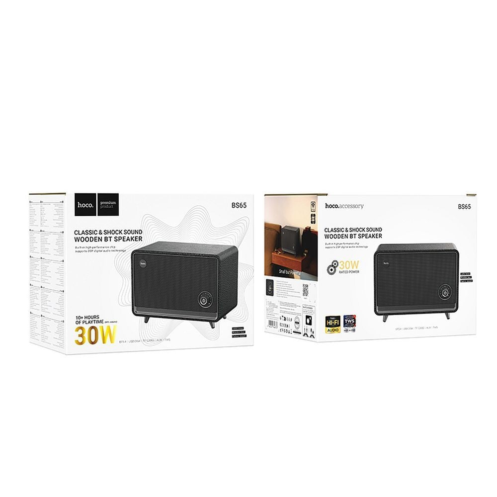 Hoco BS65 Pearl Sound 30W Retro Desktop Bluetooth Speaker Black