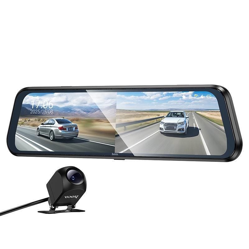 Hoco DV16 Streaming Driving Dual Channel With Rear Camera 9.66 Inch Dash Cam