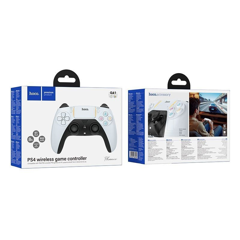 Hoco GA1 Phoenix PS4 Wireless Game Controller White