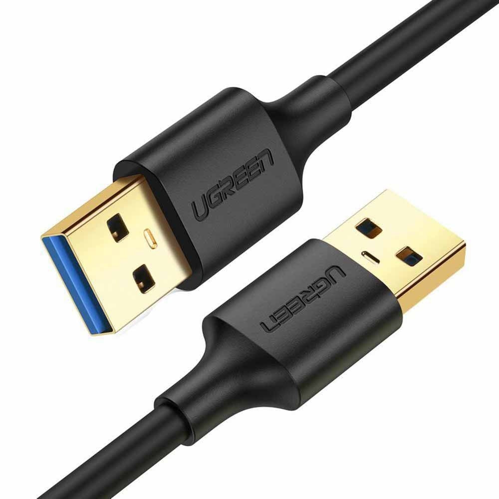 UGREEN 10371 USB-A 3.0 Male to Male Cable 2m Black-www.firsthelptech.ie