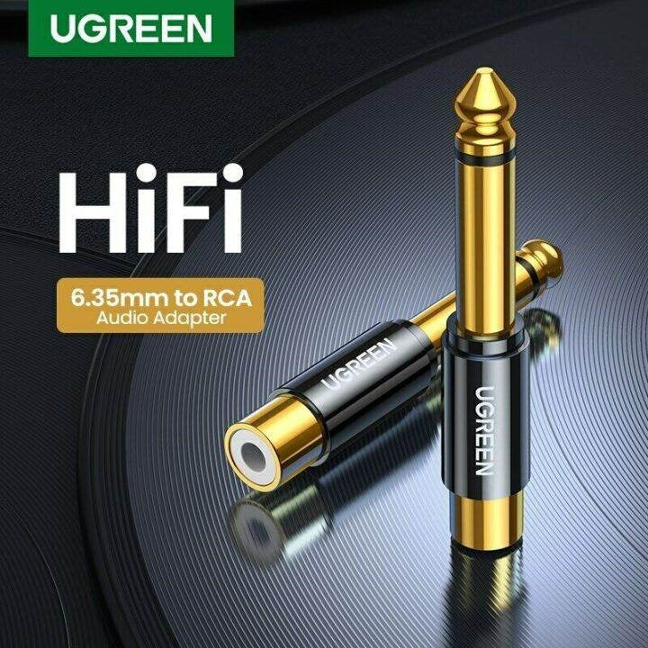 UGREEN 80731 6.35mm Male To RCA Female Adapter