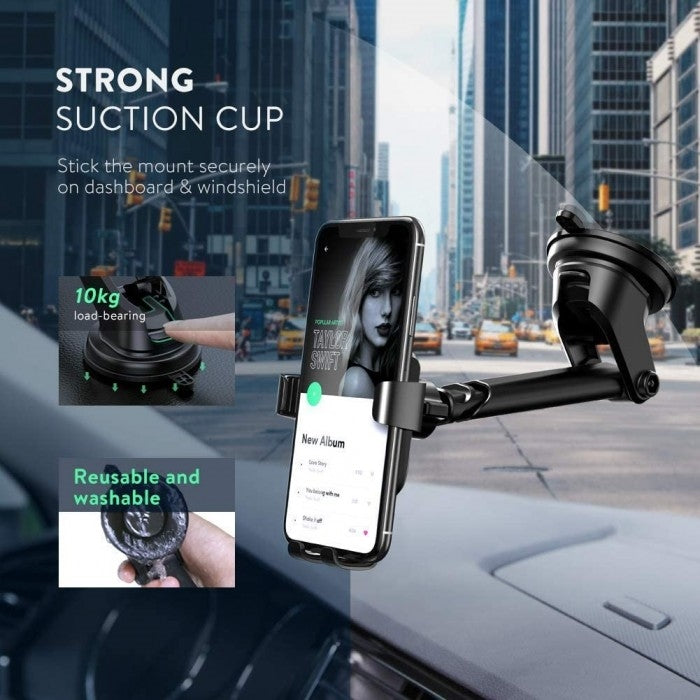 UGREEN 60990B Gravity Phone Holder with Suction Cup Black-www.firsthelptech.ie