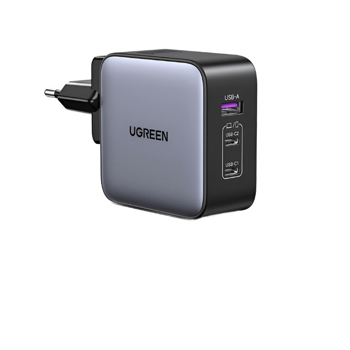 UGREEN 90409 GaN 65W Fast Charger 3 Universal -Port Black-www.firsthelptech.ie