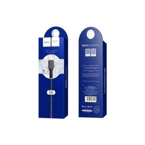 Hoco X20 Flash Lightning Charging Cable 2M Black-www.firsthelptech.ie