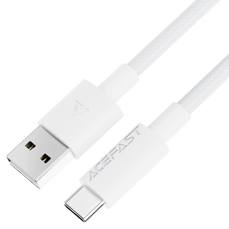 ACEFAST C18-04 USB To USB-C Braid Charging Cable 3A 1.2m White