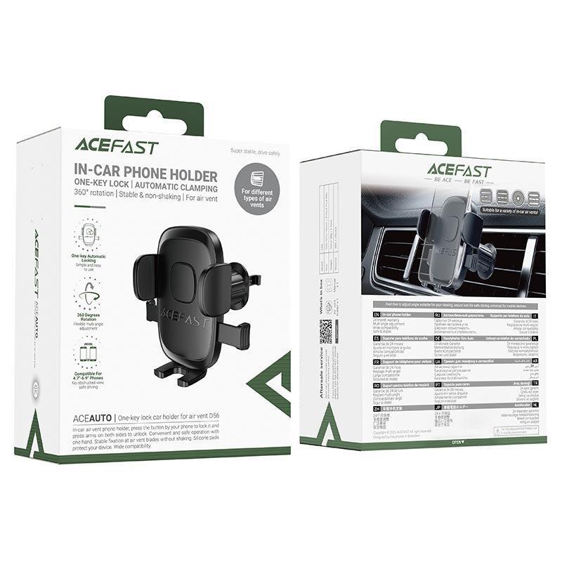 ACEFAST D56 Air Vent One Key Lock Car Holder Black