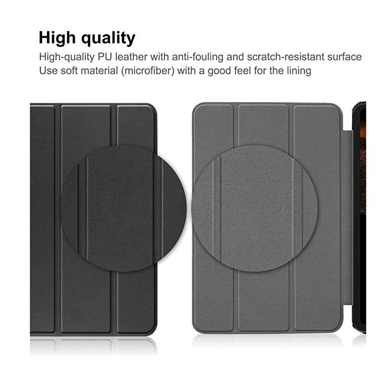 Premium Smart Cover For Samsung Galaxy Tab S8 Ultra Trifold Case Black-www.firsthelptech.ie