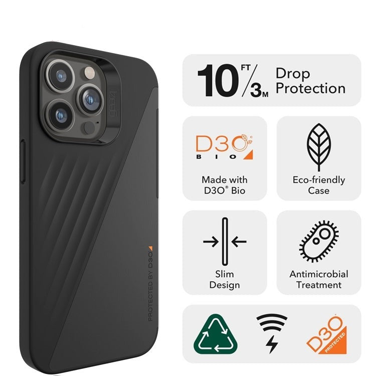 For Apple iPhone 13 Pro Max ZAGG Gear4 Brooklyn Snap Dual Tone Cases Black-www.firsthelptech.ie