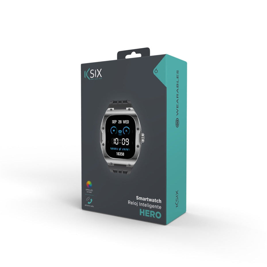Ksix Hero Smartwatch AMOLED Display 1.95 Black