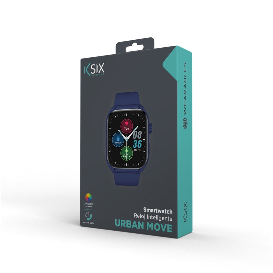 Ksix Urban Move Smartwatch AMOLED 2.06” Display Blue
