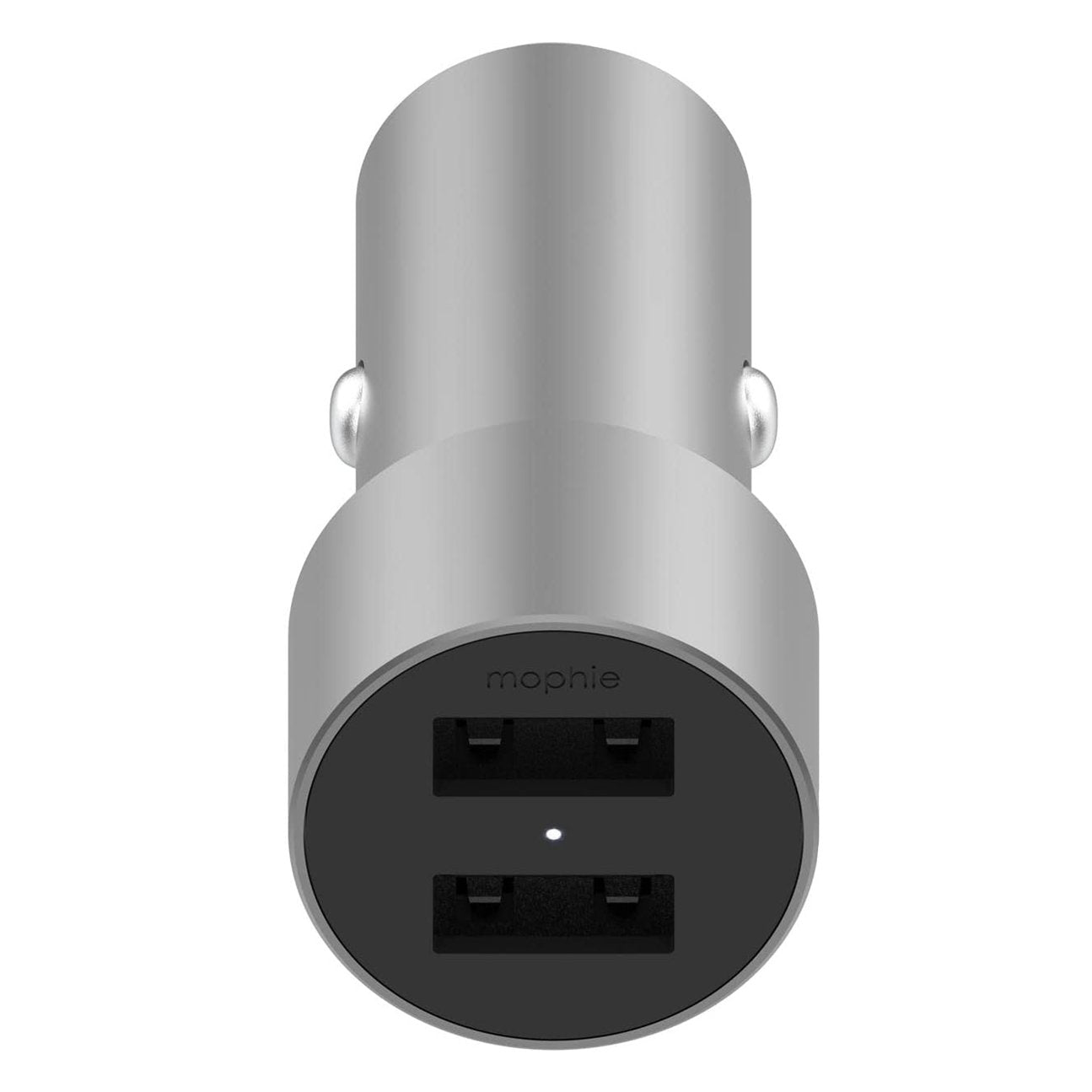 Mophie Dual USB 24W Aluminum Car Charger Silver-www.firsthelptech.ie