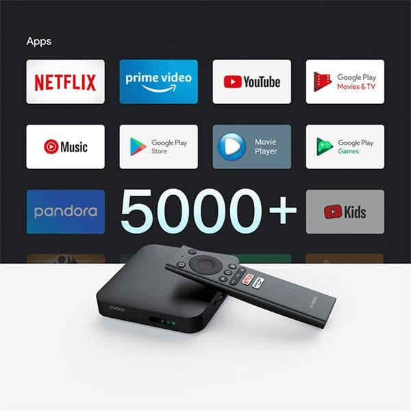 Strong Leap-S3UK 4K Ultra HD HDR Android Smart Tv Box - Black-www.firsthelptech.ie