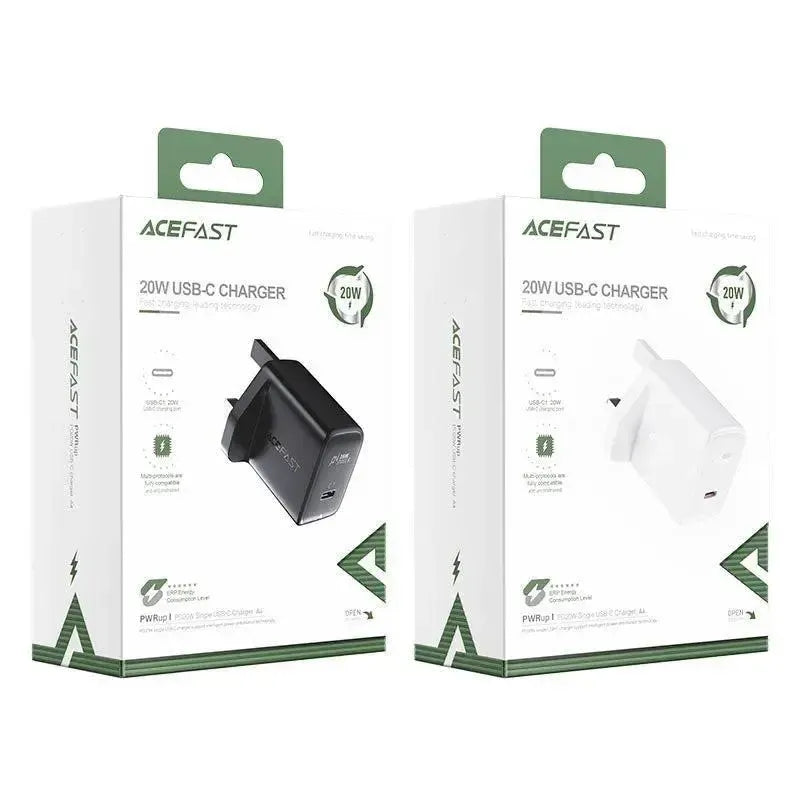 ACEFAST A4 PD 3.0 20W Single USB-C Fast Charger White