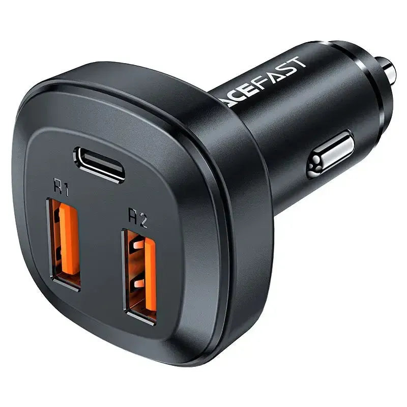 ACEFAST B9 2USB-A+USB-C 3 Port Metal Car Charger 66W Black