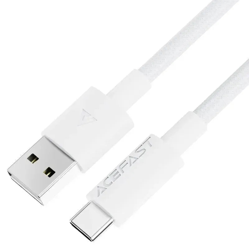 ACEFAST C18-04 USB To USB-C Braid Charging Cable 3A 1.2m White