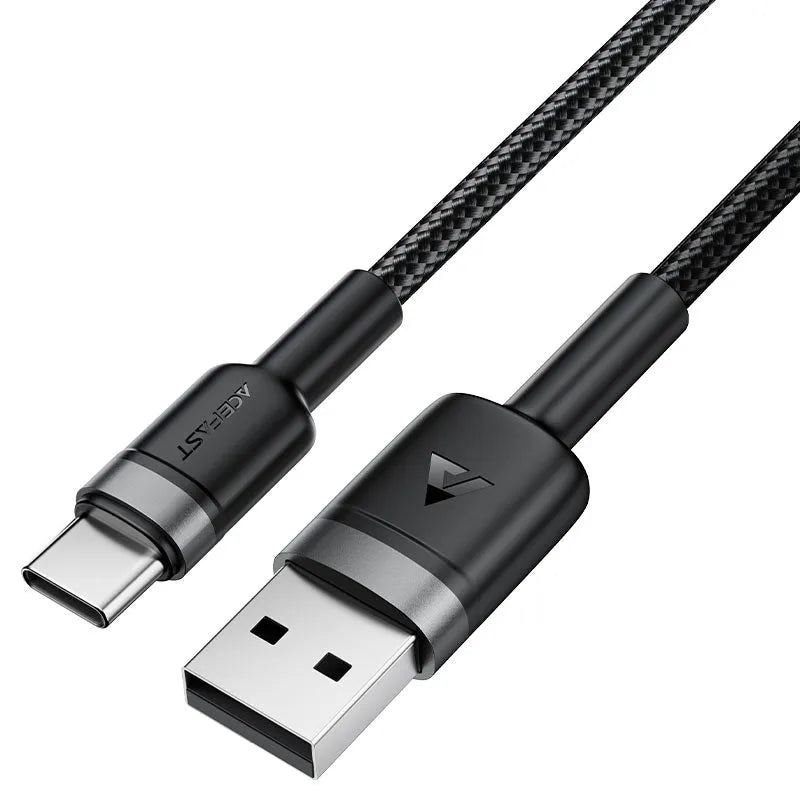 ACEFAST C22-04 USB-A To USB-C Aluminum Alloy Charging Cable Black