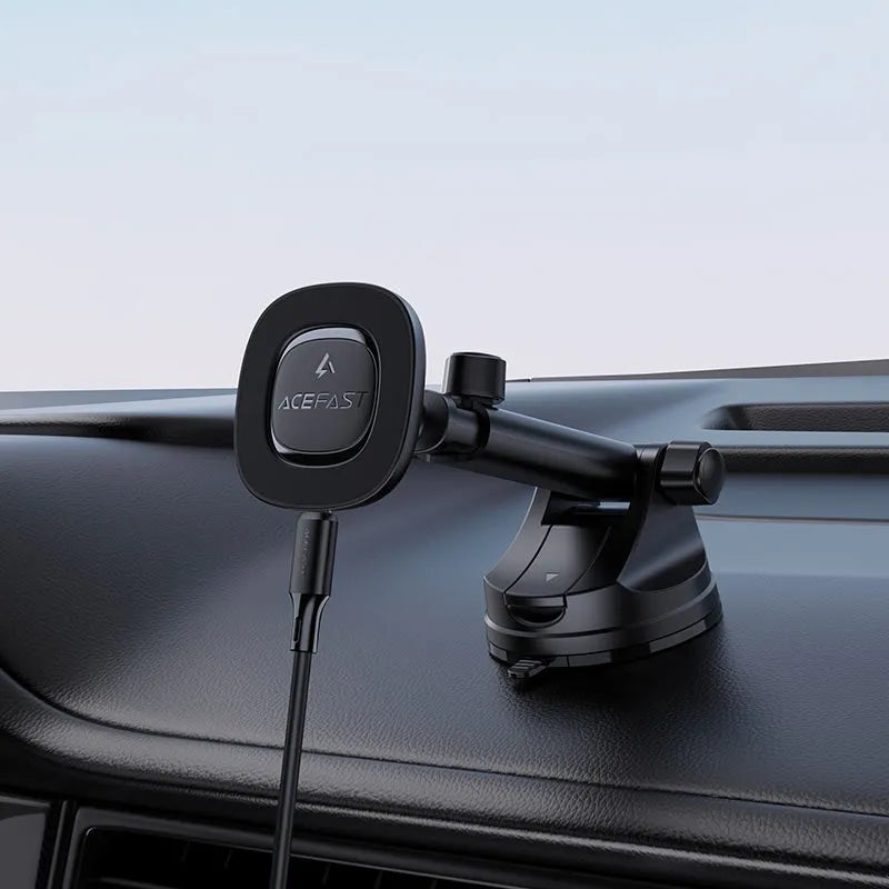 ACEFAST D47 Dash & Glass Magnetic Magsafe Wireless Charging Car Holder Black