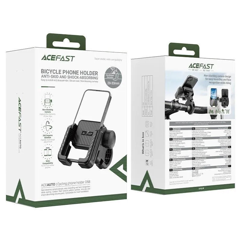ACEFAST D58 Cycling Non Slip-Anti Shock Phone Holder Black