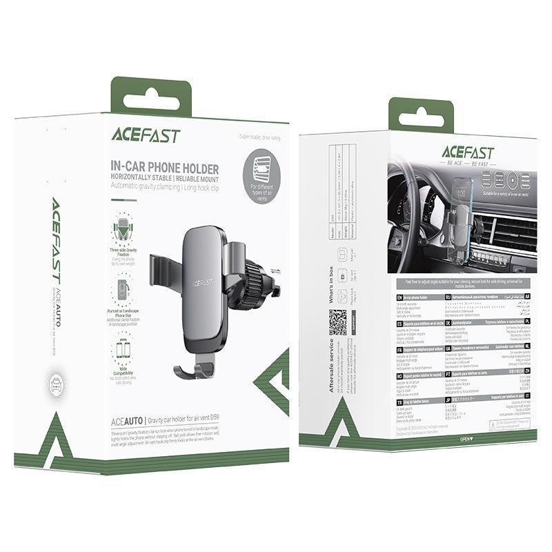 ACEFAST D59 Gravity Air Vent Car Holder Metal Gray
