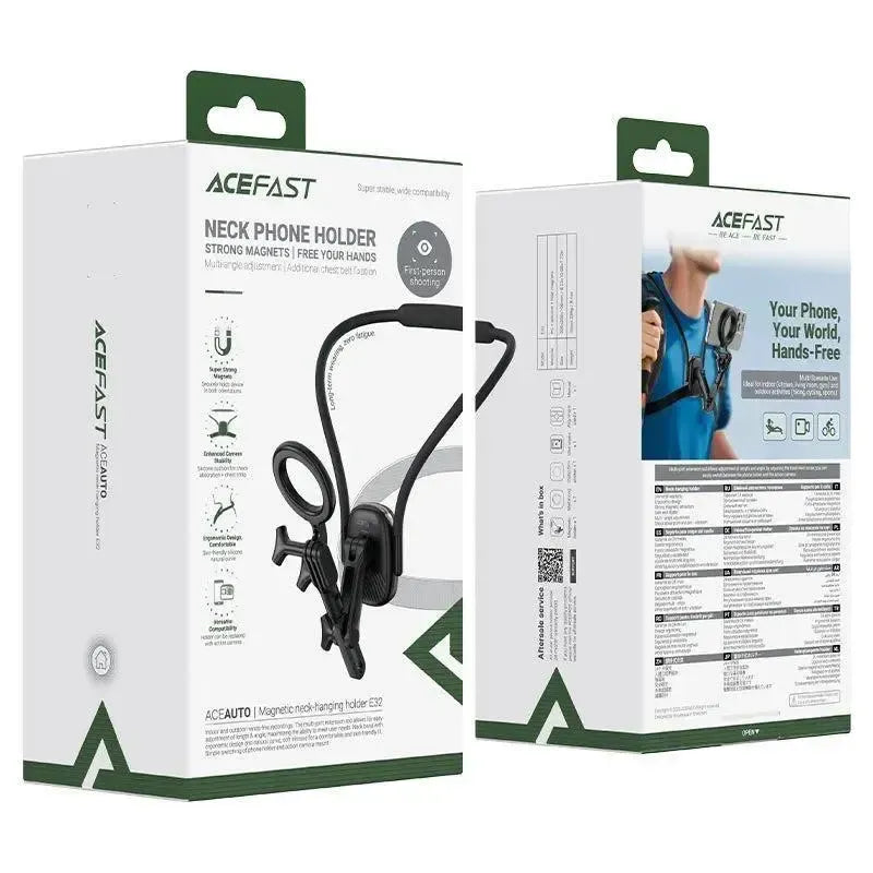 ACEFAST E32 Magsafe Magnetic Neck-Hanging Holder Black