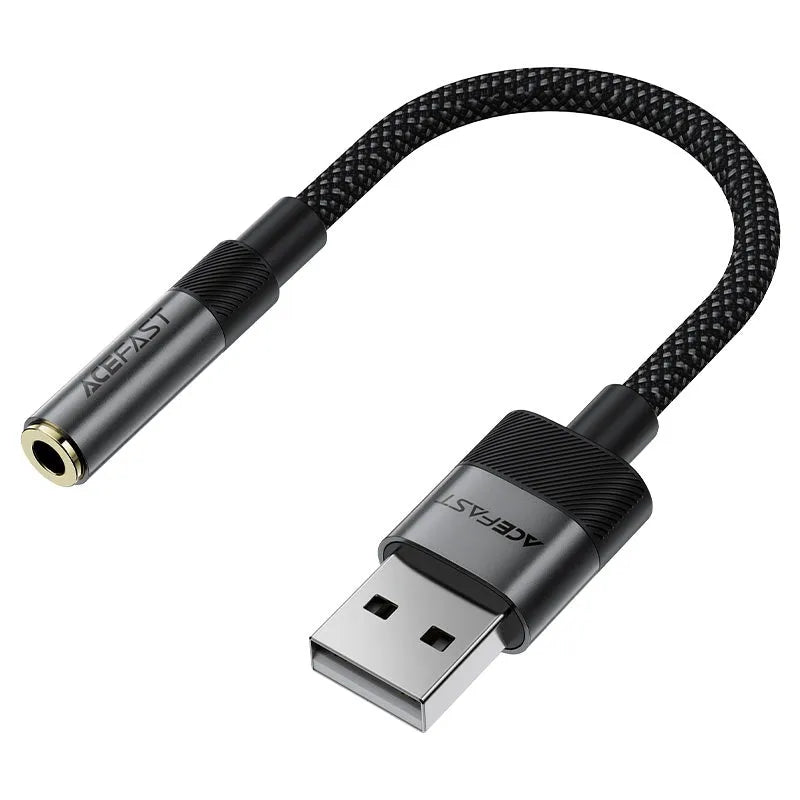 ACEFAST J13 USB-A To 3.5mm Audio Converter Black