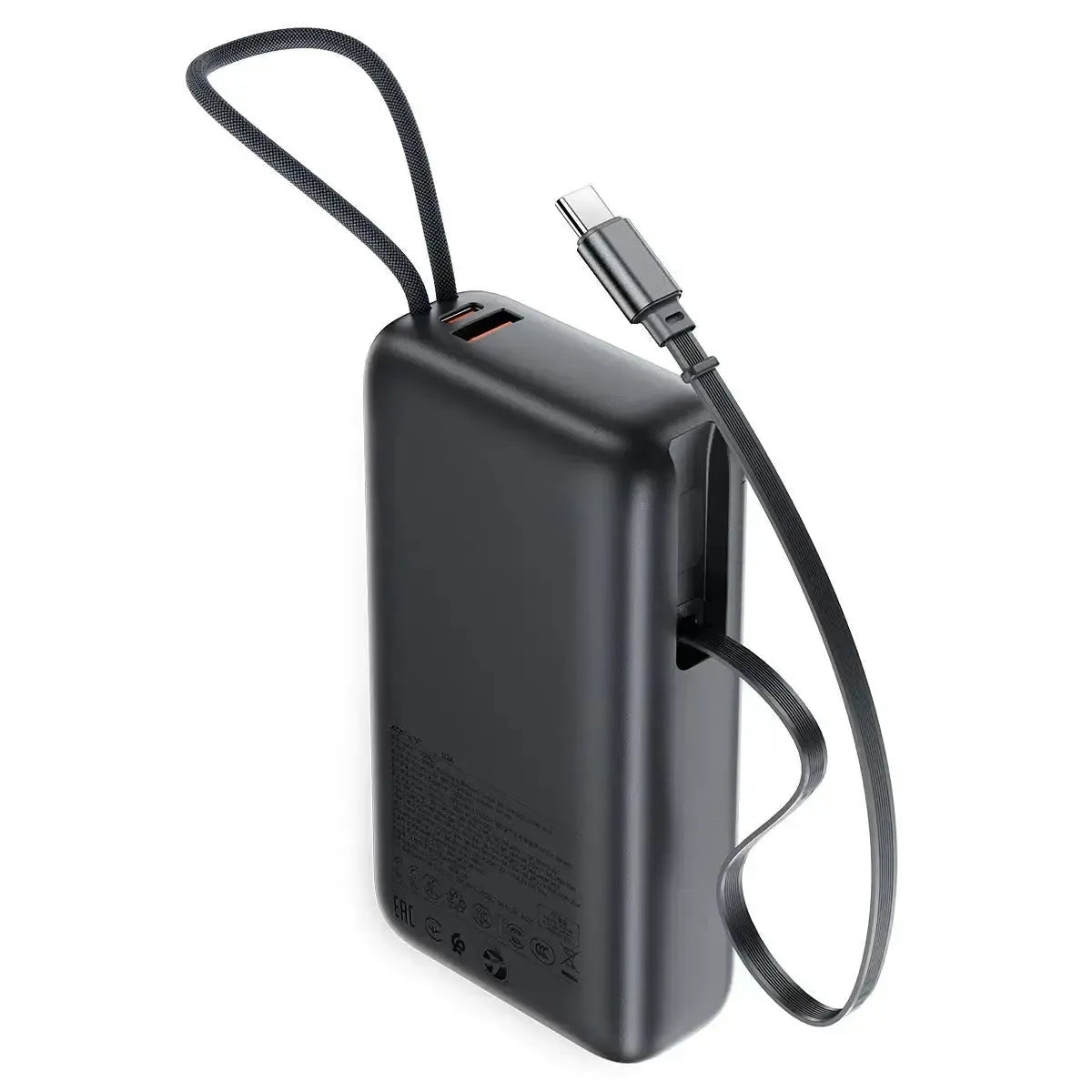 ACEFAST M34 PD 45W Fast Charging Power Bank With Retractable Type-C Cable 20000mAh Gray