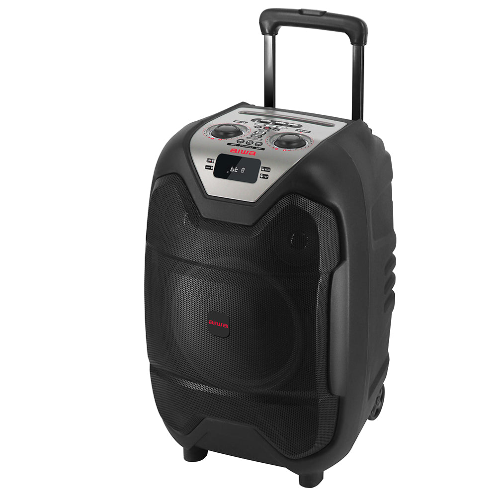 AIWA KBTUS-500 Trolley Speaker Bluetooth Wireless Microphone & Karaoke Function Black