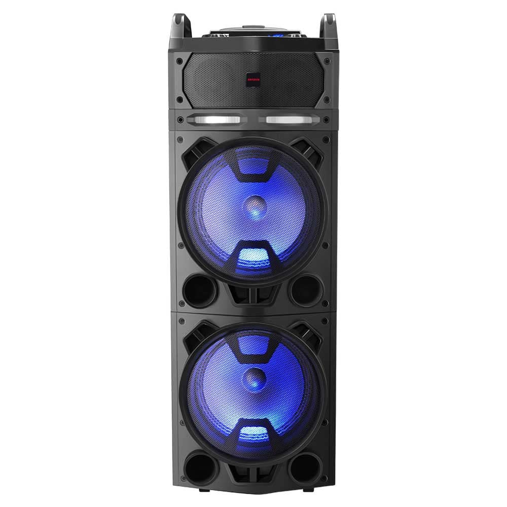 AIWA KBTUS-900 Trolley Speaker Bluetooth 2 Wireless Microphones Remote Control Black