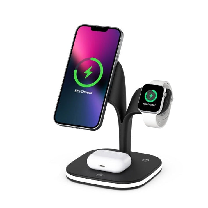 Aokus YM-UD22 5 in 1 Multi Function 15W Fast Charging Stand Black-www.firsthelptech.ie