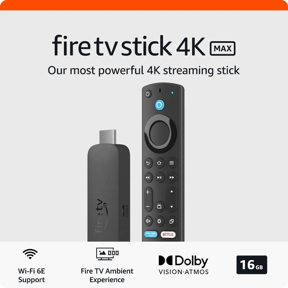 Amazon Fire TV Stick 4K Max 2nd Gen 16GB WiFi 6E with Alexa Voice Remote 2023 Model