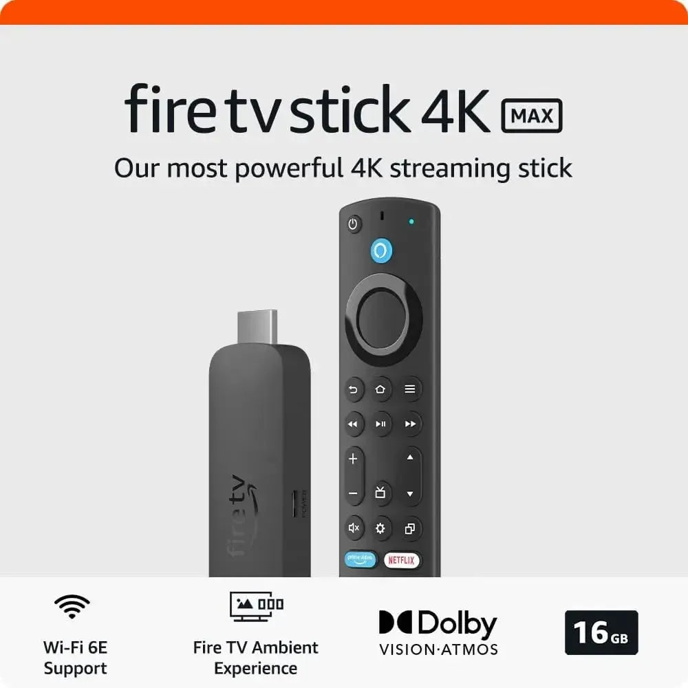Amazon Fire TV Stick 4K Max 2nd Gen 16GB WiFi 6E with Alexa Voice Remote 2023 Model