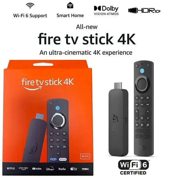 Amazon Fire TV Stick 4K Ultra HD WiFi 6 With Alexa Voice Remote 2024 Model