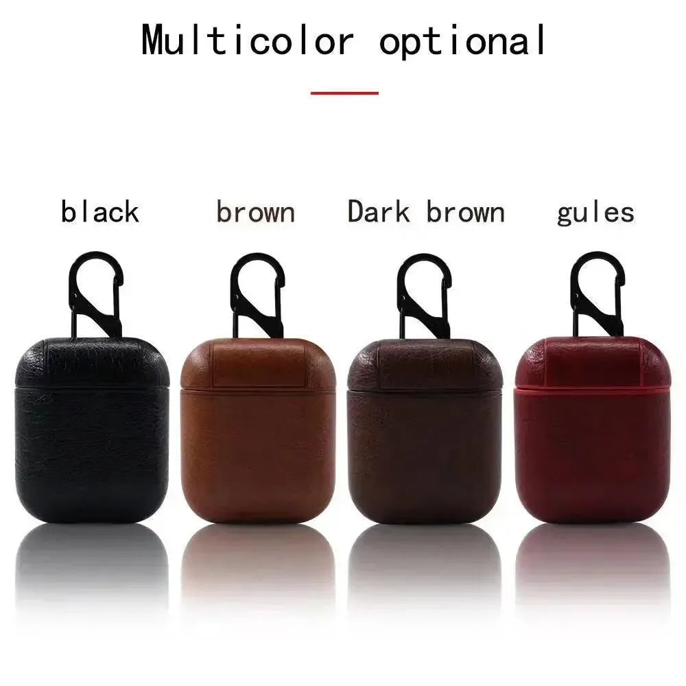 Apple AirPods Leather Protective Case Red