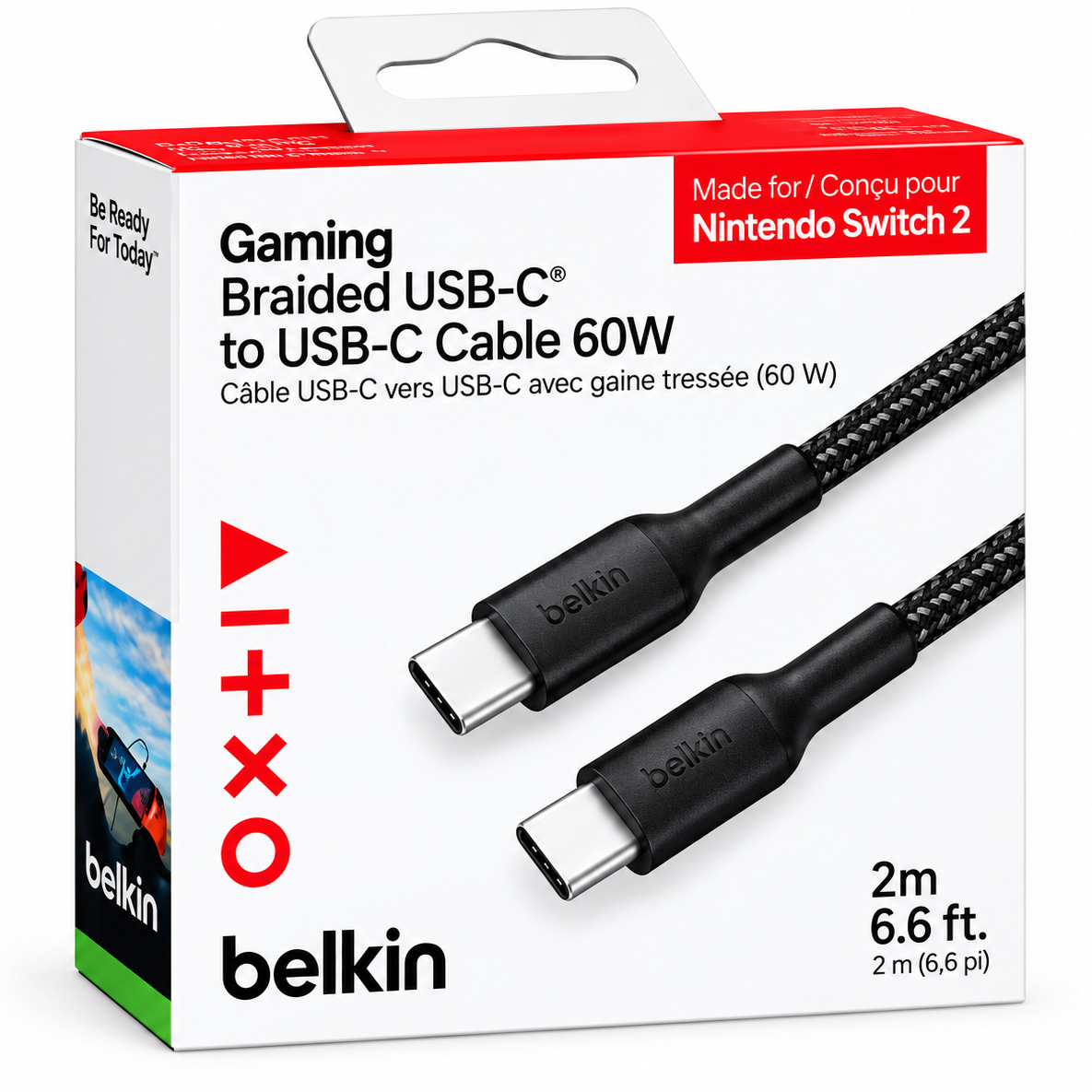BELKIN Braided 60W USB Type-C to USB-C 2M Cable Black