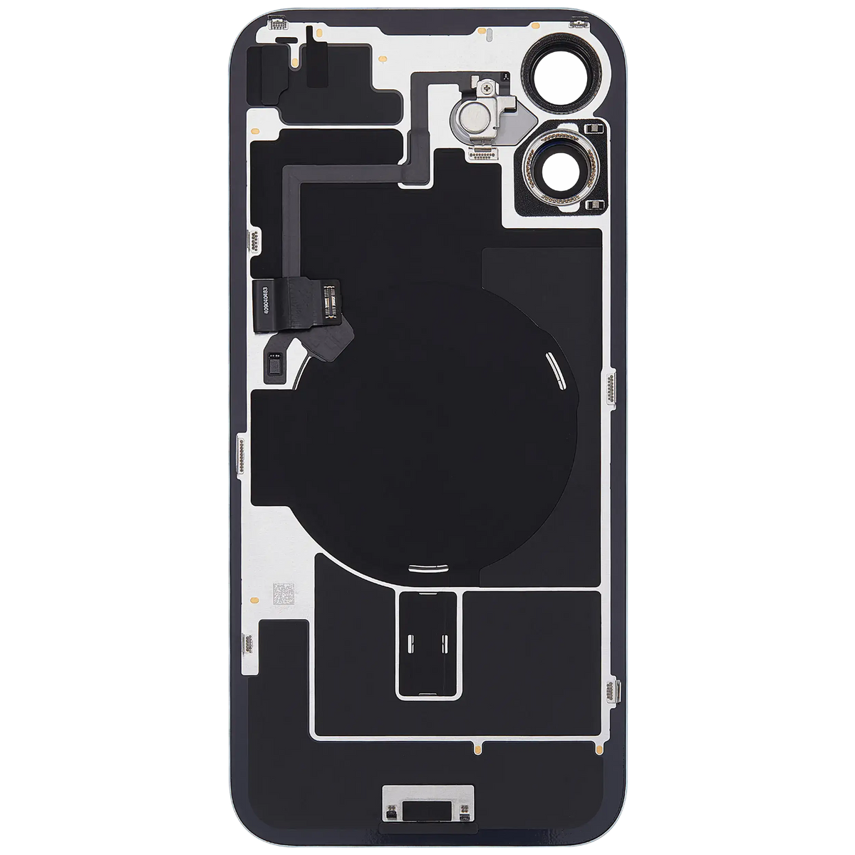 Back Glass W/ Mag Safe Magnet & Nfc & Flashlight Flex For I Phone 16 Plus (Used Oem Pull: Grade B) (Teal)