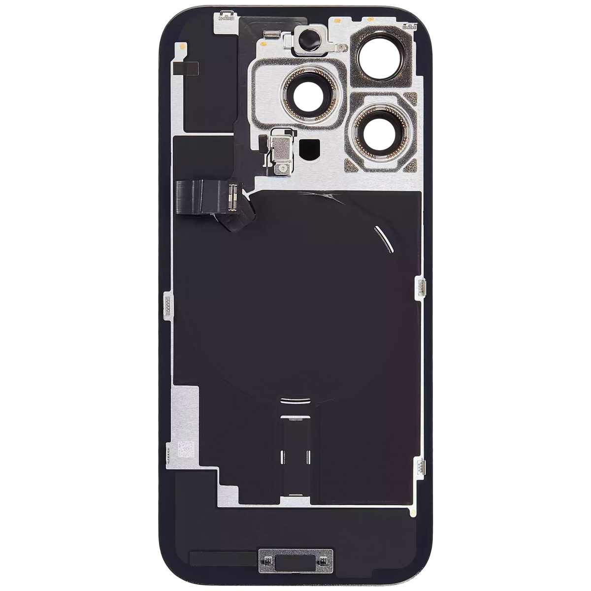 Back Glass W/ Mag Safe Magnet & Nfc & Flashlight Flex For I Phone 16 Pro (Used Oem Pull: Grade A) (Black Titanium)