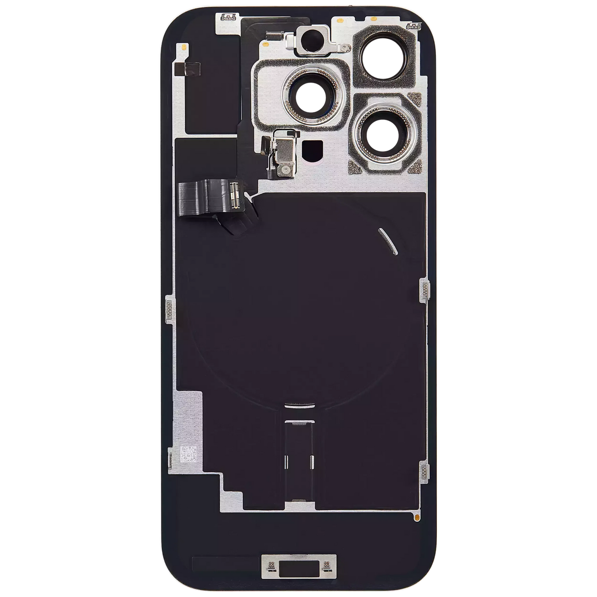 Back Glass W/ Mag Safe Magnet & Nfc & Flashlight Flex For I Phone 16 Pro (Used Oem Pull: Grade A) (White Titanium)