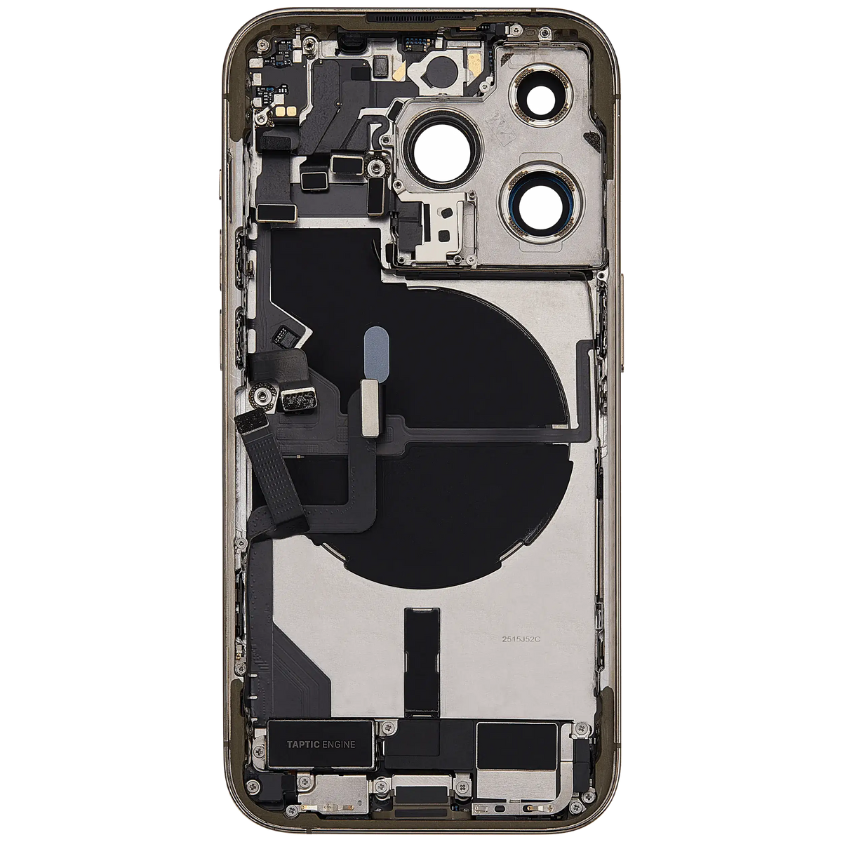 Back Housing W/ Charging Port Flex & Small Parts For I Phone 14 Pro (Us Version) (Used Oem Pull: Grade B) (Gold)