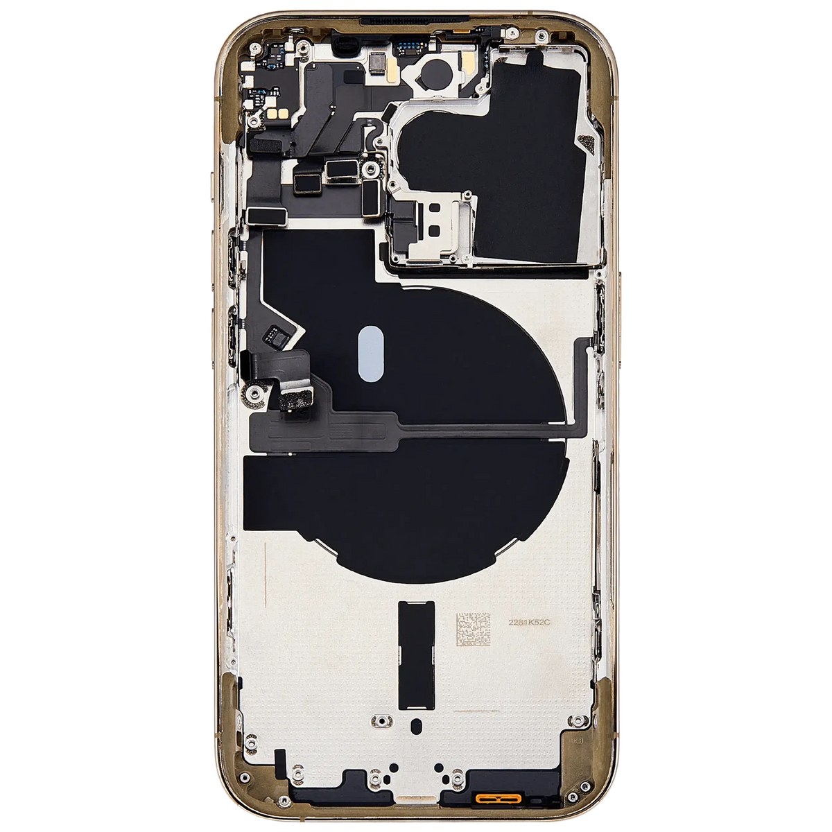 Back Housing W/ Small Parts For I Phone 14 Pro (Us Version) (Used Oem Pull: Grade B) (Gold)