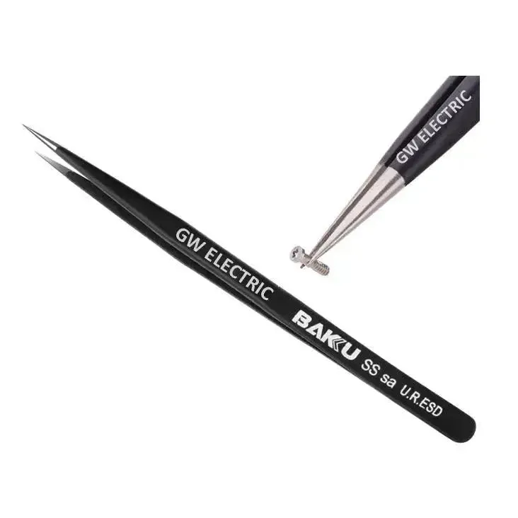 Baku BK-A8 SS-SA ESD Straight SWISS Tweezer Non-Magnetic