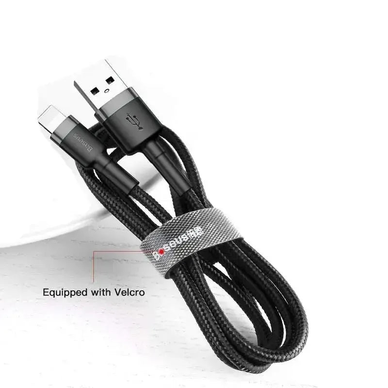 Baseus CALKLF-BV1 Cafule Nylon Braided Lightning Cable 2.4A Gold&Black 1M