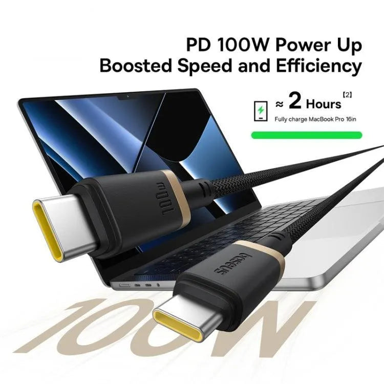 Baseus Dura Series Fast Charging Cable Type-C To Type-C 100W 2m Gold & Black