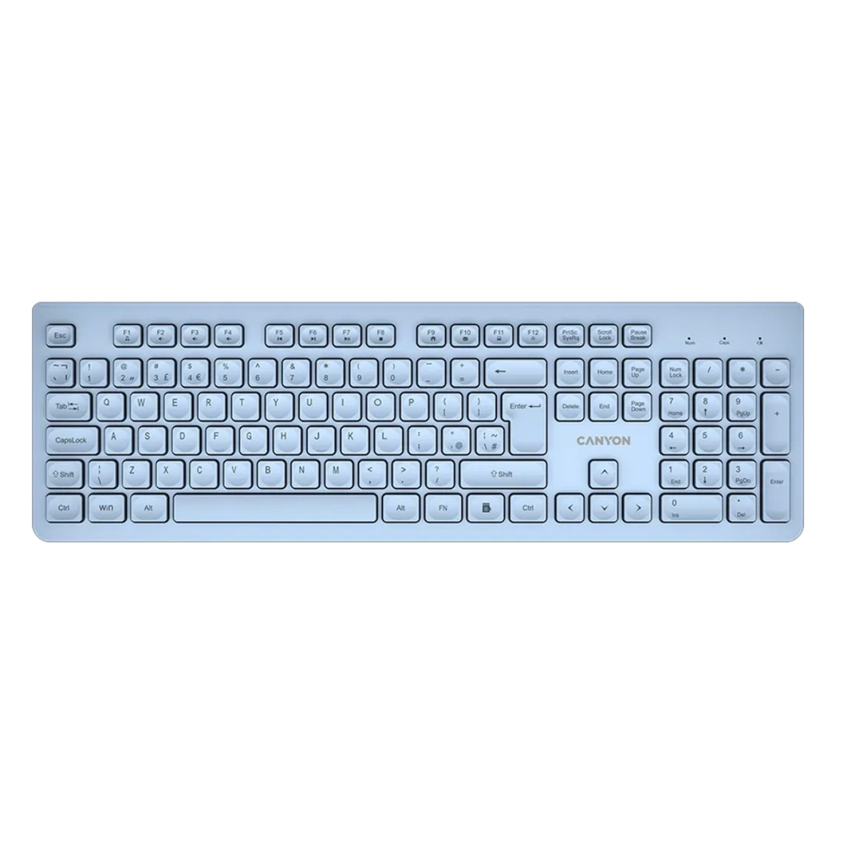 Canyon Silent Wireless Keyboard HKB-W01 Blue