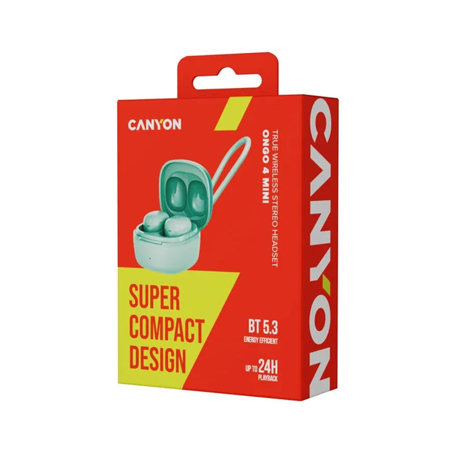 Canyon True Wireless Stereo Headset OnGo 4 Mini Green