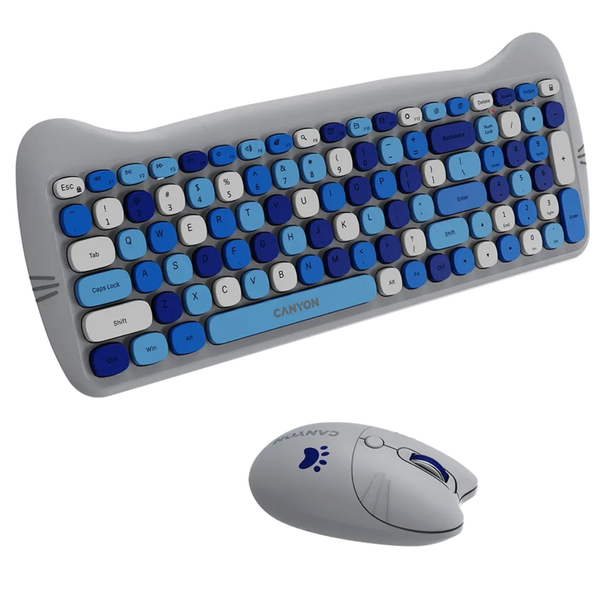Canyon Wireless Keyboards & Mouse Combo HSET-W6 Kitty Edition | Blue