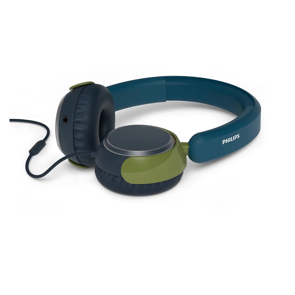 Philips TAK2000CT/00 Kids On-Ear Wired Type-C & 3.5mm Headphones Blue / Green