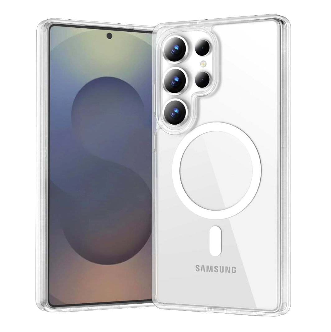 For Samsung Galaxy S26 Ultra Heavy Duty Axis Magsafe Magnetic Case Transparent